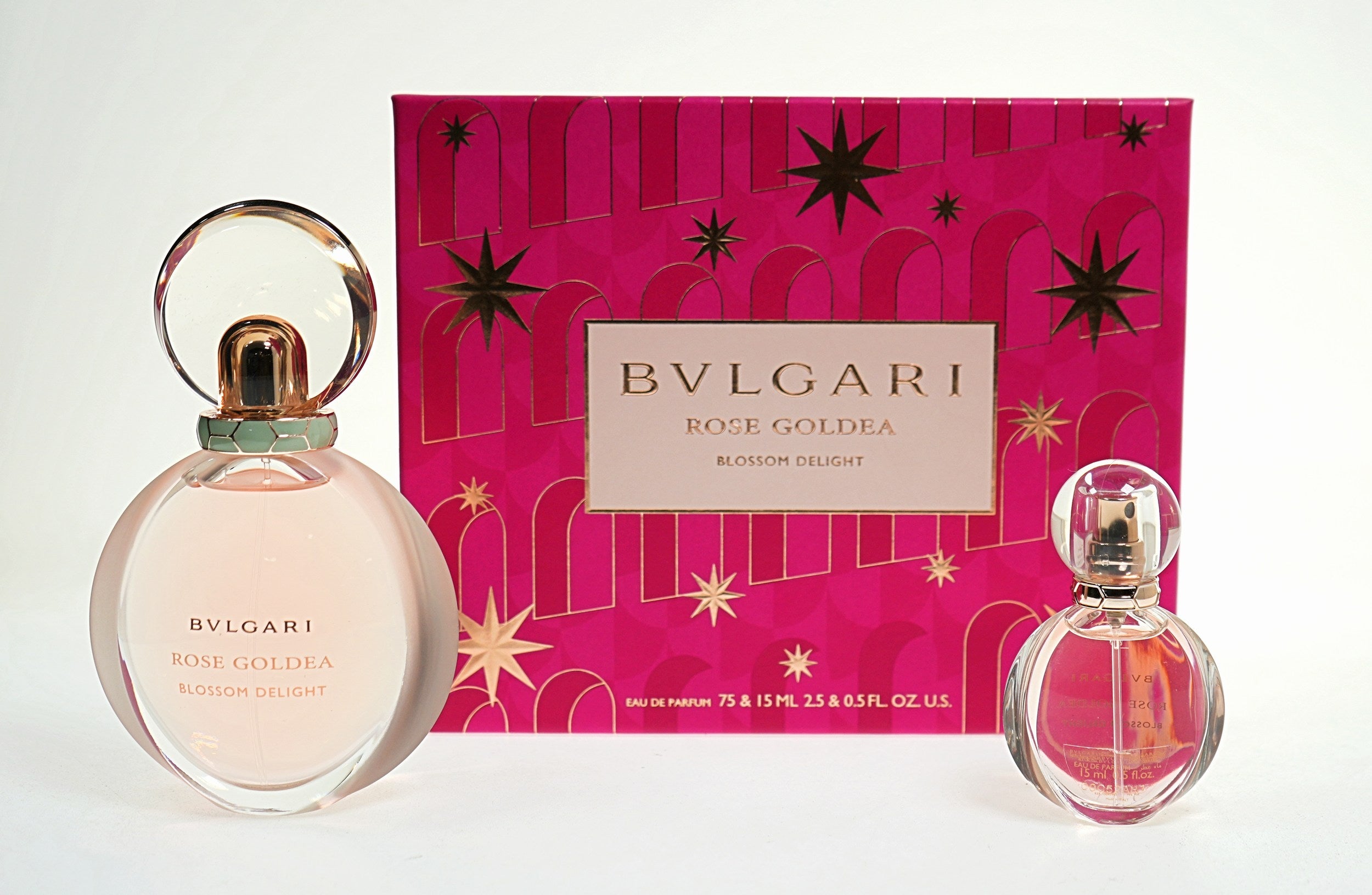 BVLGARI ROSE GOLDEA BLOSSOM DELIGHT(W)(H/B)(LI FREE)2PC SET(2.5oz edp sp,15ml edp sp)