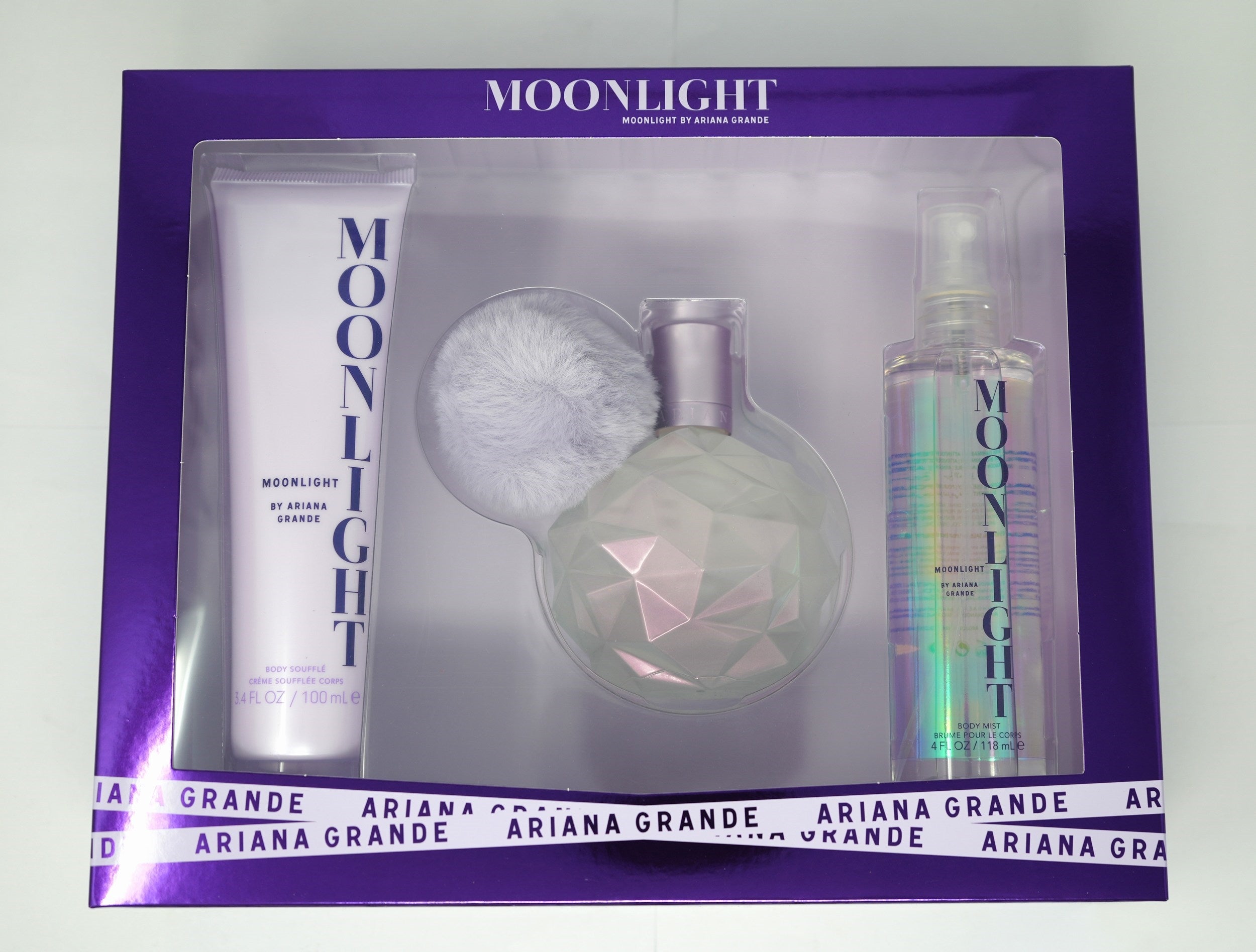 ARIANA GRANDE MOON LIGHT(W)(W/B)(LI FREE)3PC SET(3.4oz edp sp,3.4oz Body Souffle,4.0oz Body Mist)