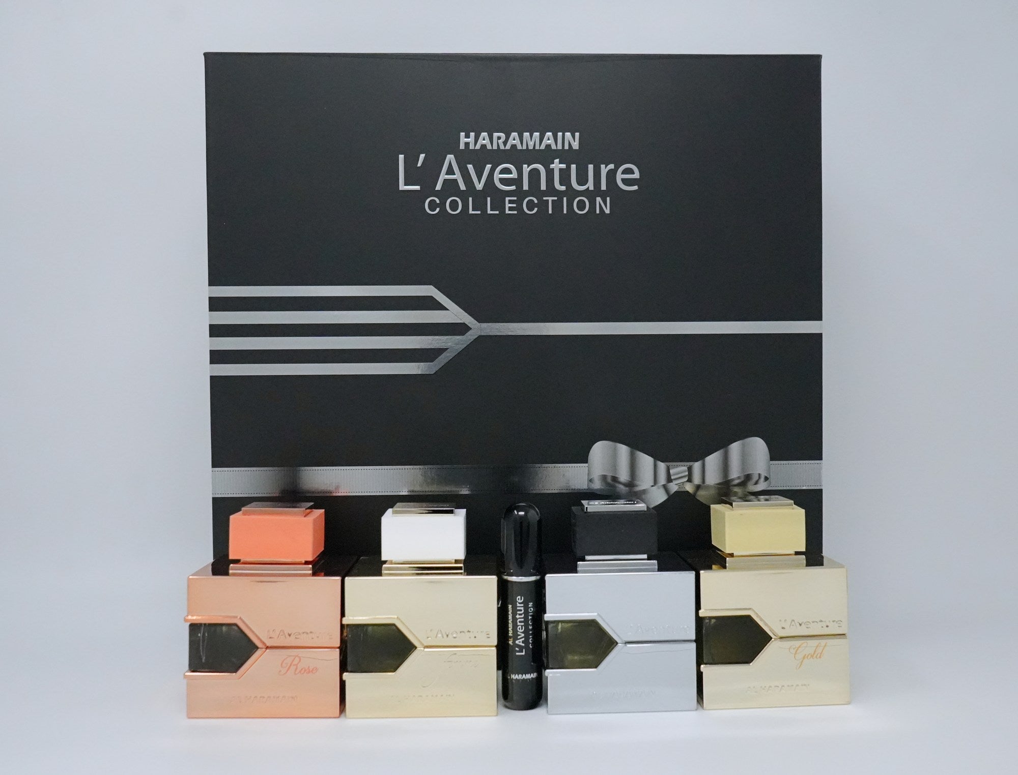 AL HARAMAIN L'AVENTURE COLLECTION(U)(H/B)4PC SET(4x3.4oz edp sp)(L'AVENTURE,FEMME,ROSE,GOLD)ATOMIZER