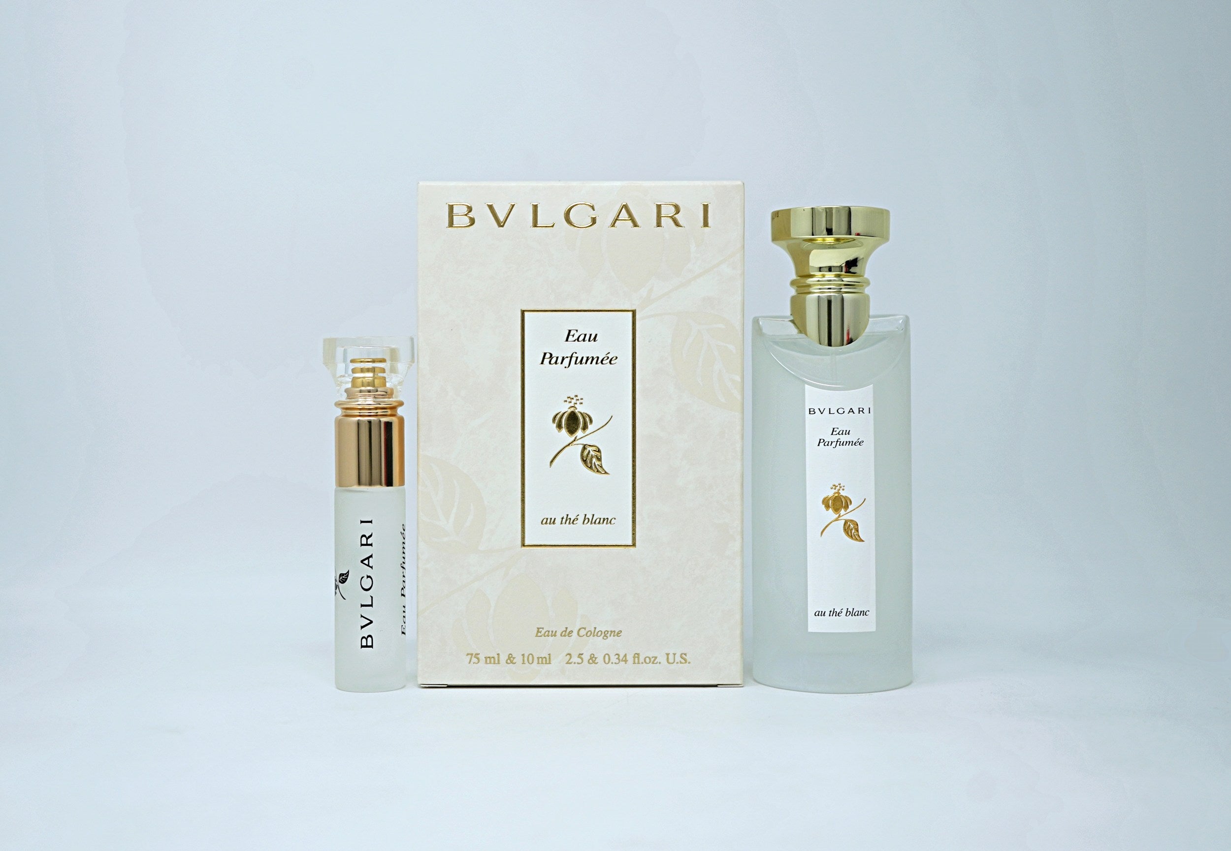 BVLGARI EAU PERFUME AU THE BLANC(W)(DF)(LI FREE)2PC SET(2.5oz edc sp,10ml edc sp)