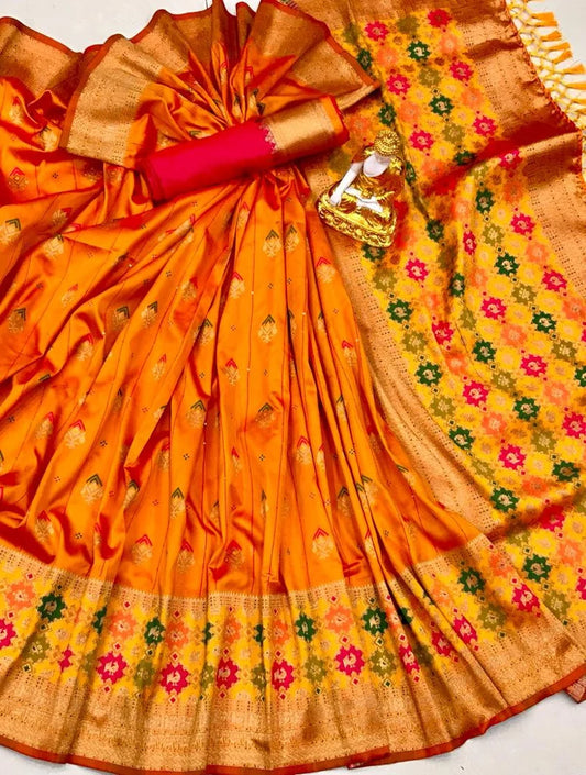 Soft Weaving Border Silk Saree For Women