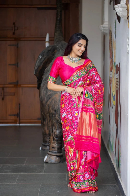 Pure silk patola saree for women